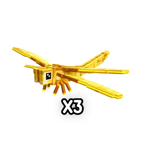 3x Golden Dragonfly
